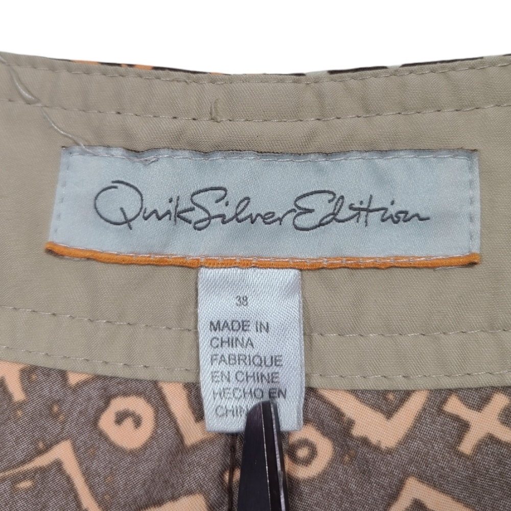 Quiksilver Edition X Print Board Shorts Swim Trunks Brown Men's Size 38 - Picture 5 of 12